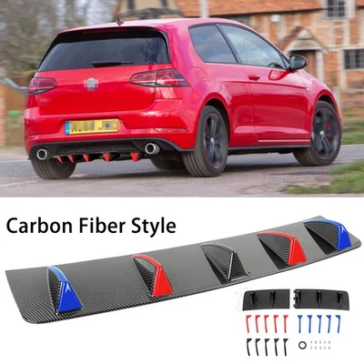 Difusor traseiro de carbono para-choque spoiler divisor de lábios para Volkswagen Golf MK7 GTI - Imagem 1 de 4
