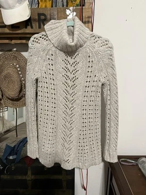 Sleeping On Snow Sweater Dress Cream Colored Women's Size Med Chunky Knit - Image 1 of 4