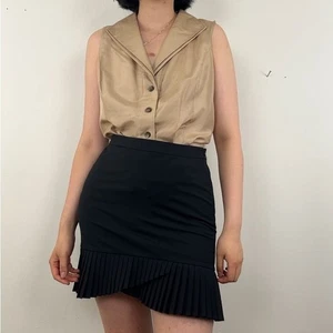 Vintage Jones New York Gold Sleeveless Blouse Shirt - Picture 1 of 8