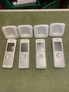4x AVM FRITZ!Fon C4 Schnurloses VoIP Telefon + Station & Kabel - Weiß (20002624) - Zdjęcie 1 z 5