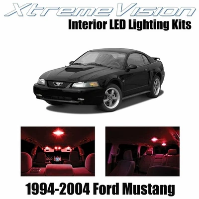 XtremeVision Interior LED for Ford Mustang 1994-2004 (5 PCS) Red - Image 1 of 4