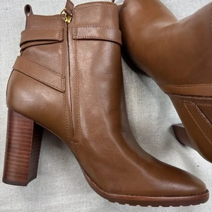 Lauren Ralph Lauren Womens Brown Madisyn Buckled Dress Booties Shoe Size 10B - Picture 1 of 13