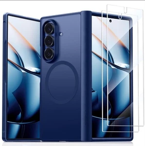 TORRAS Magnetic Shockproof Samsung Galaxy Z Fold 7 Case w/ Screen Protector Blue - Picture 1 of 3