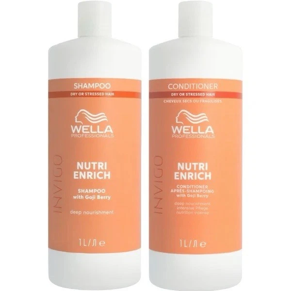Wella Invigo Nutri Enrich Shampoo 1000ml & Conditioner 1000ml With Pumps - Image 1 of 1