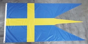 PREMIUM Fahne Schweden - Kriegsfahne Marine Schwalbenschwanz - 90 x 180 cm - Bild 1 von 4