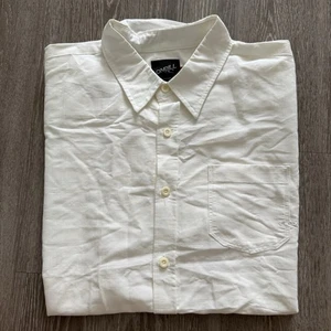Oneill Button Up Hemd Herren L Kurzarm Elfenbein Weiß Surf Strand Sommer - Bild 1 von 7