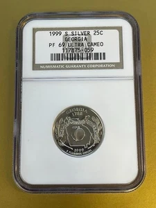 1999-S Silver Georgia State Quarter - NGC PF69 ULTRA CAMEO - Picture 1 of 2
