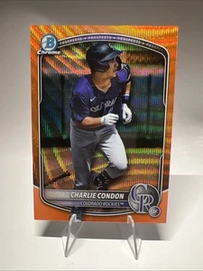 2025 Bowman Chrome-Charlie Condon #BCP-248 Orange Wave Refractor /25, Rockies - Bild 1 von 2