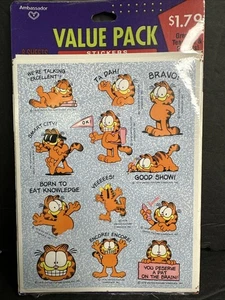 Vintage 1978 GARFIELD Stickers SEALED Ambassador  8 Sheets (96 stickers) Teacher - Picture 1 of 6