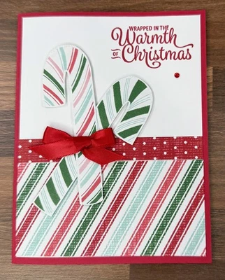 Kit de tarjetas de estampación Feliz Navidad vacaciones bastón de caramelo más dulce - hace 6 tarjetas Foto 1 de 4