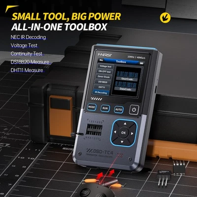 FNIRSI DSO-TC4 Upgrade 3 in 1 Digital 10MHz 48Ms/s Elektronik Bauteil Tester - Bild 1 von 4