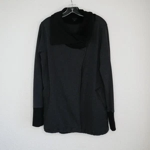 Calvin Klein Performance Jacket Women's M Gray Snap Long Sleeve Thumb Holes - Picture 1 of 10