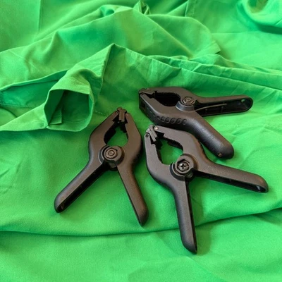 PANTALLA VERDE LIMO STUDIO 15'x9' pies foto fondo chromakey muselina 3 abrazaderas Foto 1 de 4