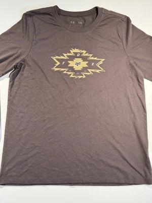 Camiseta Fox Racing Mujer XL Marrón Gráfico Camiseta Manga Larga Estampado Azteca Y2K Foto 1 de 4
