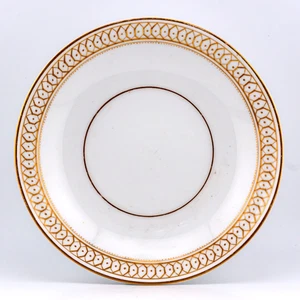 Antike Caughley Porzellan Untertasse vergoldet Wabenbordüren England 19. Jahrhundert - Bild 1 von 9