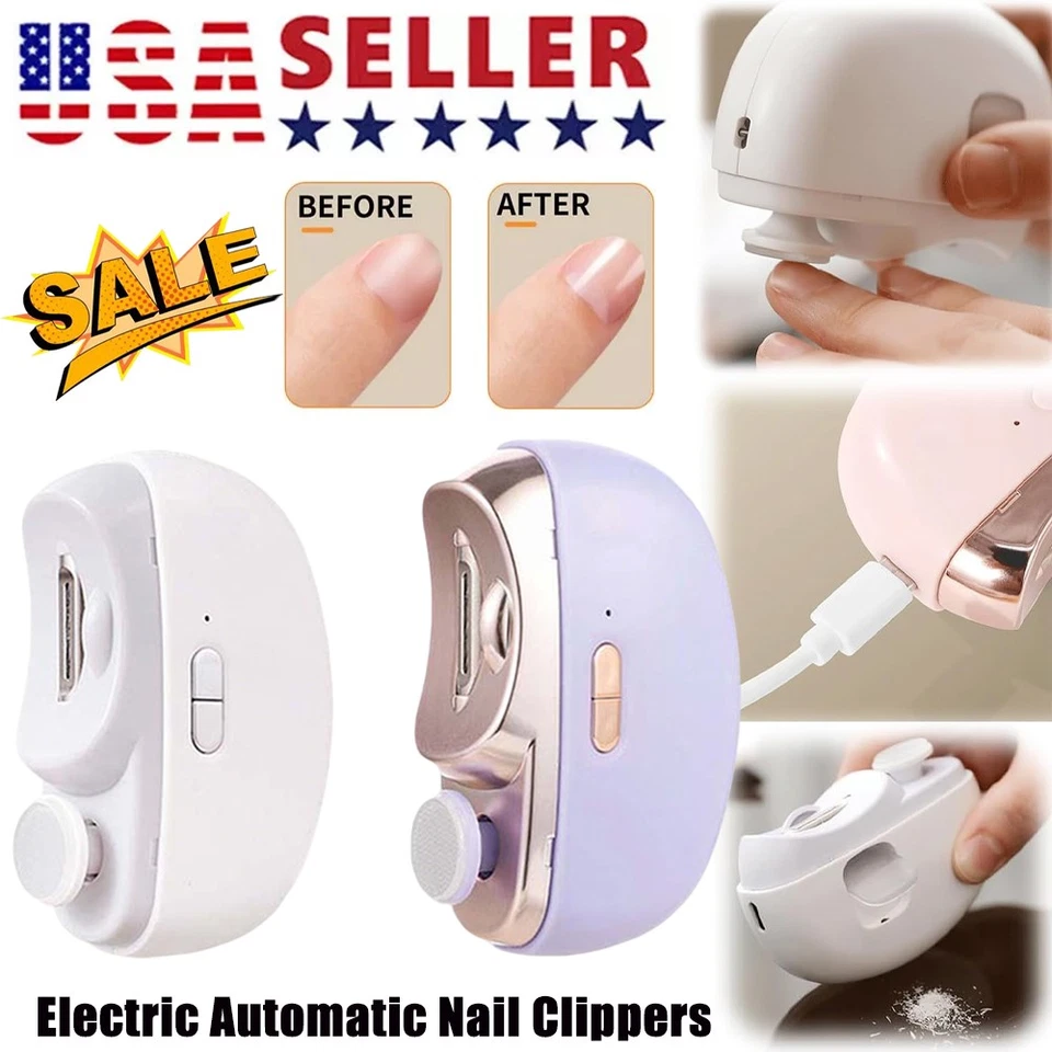 Automatic Electric Nail Clipper Fingernail Clippers Safety Nail Trimmers USA - Image 1 of 4