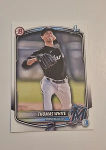 2025 Bowman Prospect Thomas White 1° Bowman Miami Marlins #BP-69 - Foto 1 di 2