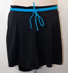 Sonoma Plus Size Black Blue Tie Lined Shorts Bottom Swimwear Size 20W MSRP $46 - Picture 1 of 2