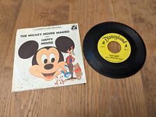 DISNEY VINTAGE THE MICKEY MOUSE MAMBO AND HAPPY MOUSE 1968 45 RECORD