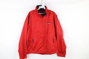 Vintage 90s Polo Sport Ralph Lauren Mens Medium Spell Out Windbreaker Jacket Red - Picture 1 of 19