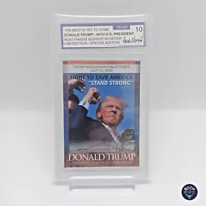 Donald Trump "Stand Strong" Fight 45th US President Custom Slab Card not PSA 10 - Bild 1 von 2
