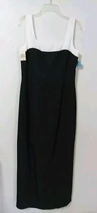 Elegant Maxi DRESS 15/16 black & white USA NWT - Picture 1 of 8