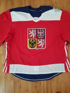 Czech REPUBLIC Red World Cup 2016 Hockey Team Issued Adidas Jersey Size 58 G