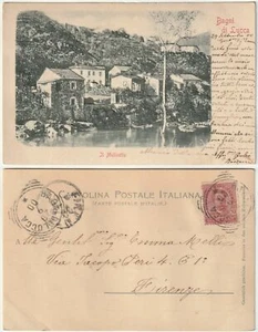 BAGNI DI LUCCA - IL MULINETTO - CARTOLINA IN RILIEVO - VIAGG. 1900 -68935- - Picture 1 of 1
