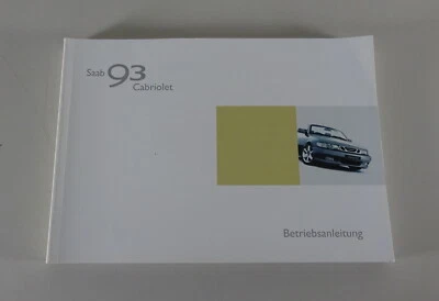 Istruzioni D'Uso / Manuale Saab 9-3 Cabriolet M 2003 Stand 2002 - Immagine 1 di 4