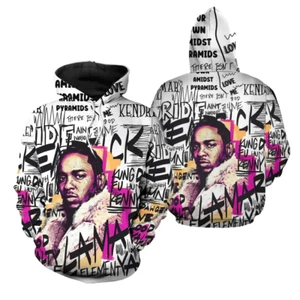 Kendrick Lamar Graphic Rapper Music All Over Print Hoodie 3D Full Sizes XS-6XL - Picture 1 of 4