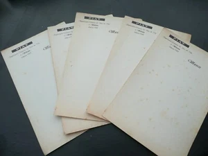5 menus ancien vintage vierges publicité PIAT - Picture 1 of 3