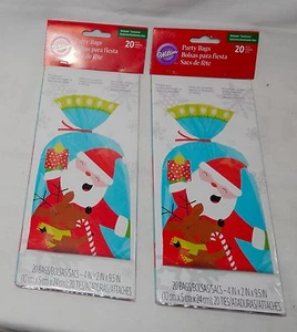 Wilton Christmas Party Bags Michaels Exclusive 2pks 40 Total Santa & Reindeer 5A - Picture 1 of 2