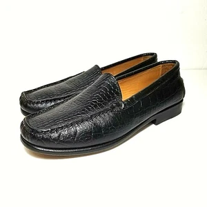 Damen L.L. Bean Halbschuhe schwarz Gr. 6,5 M Slipper Krokoimitat Schuhe Made in USA - Bild 1 von 9