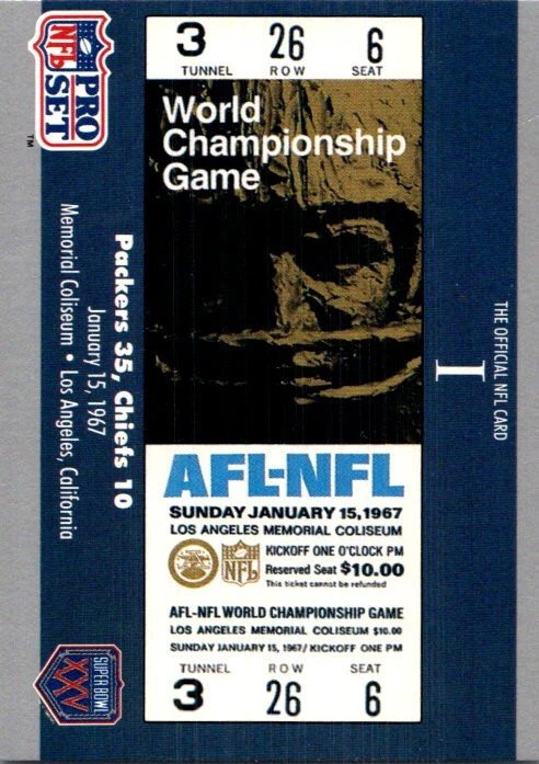 1990 Pro Set Super Bowl XXV Silver Anniversary Football Pick / Choose Your Cards - Image 1 of 1