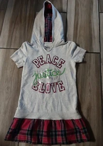 Justice . Tunic Dress For Girls . Size 10. Short Sleevess . Hoodied . Gray... - Picture 1 of 5