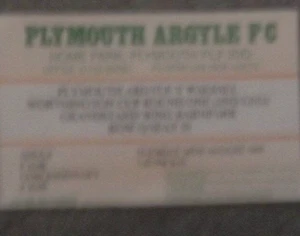 PLYMOUTH ARGYLE V WALSALL - MATCH TICKET - LEAGUE CUP RD 1 - 24/8/1999 - Picture 1 of 1