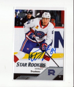 WILLIAM TRUDEAU autographed SIGNED '22/23 Upper Deck AHL "Star Rookies" card