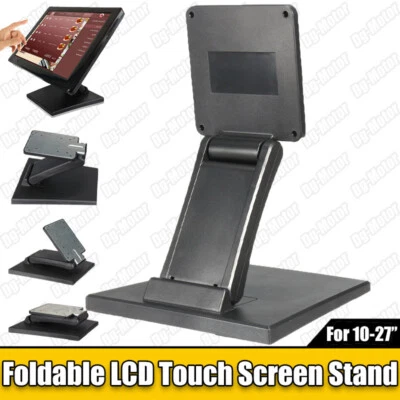 JES VESA 10'-27'TV Touch Screen Stand LCD Display Tilt Mounted Fold Monitor Holder