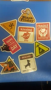 8 of Fun Themed Stickers For Laptop, Suitcase Folder Etc - Picture 1 of 1