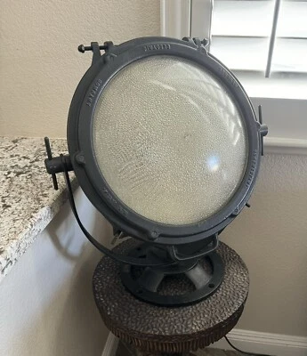 Large Restored General Electric Nautical Spot Light ~ Ship  Search Light - Image 1 of 4