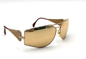 SILHOUETTE Gold Mirror Sunglasses Snake Skin M 8016 /25 / 6051 Vintage Austria - Picture 1 of 12