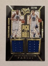 2015-16 Panini Black Gold Pick and Roll Draymond/Stephen Curry /99 Patch.