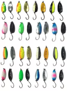 TRENDEX L Spoon Trout Spinner 2,7g 3,0g Blinker Forellen Köder UV aktiv Behr - Bild 1 von 17