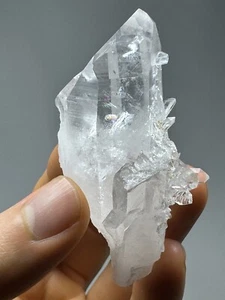 SUPERB Arkansas Quartz Natural Clear Wand w/ Rainbow Inc 1.8oz AR USA Crystal L9 - Picture 1 of 12
