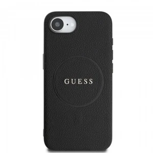 Funda protectora Guess iPhone 16e MagSafe metal granulado logotipo negra - Imagen 1 de 7