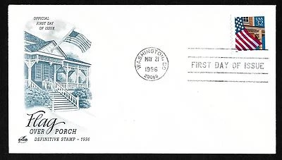 #2915A 32c Flag over Porch 1996 Coil Single - ArtCraft FDC  - Image 1 of 2