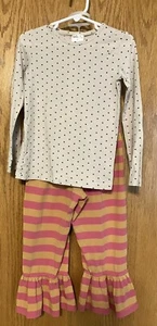 Matilda Jane Play 3Pc Lot Polka Dot Top & Striped Cropped Pants As-Is Size 6 - Picture 1 of 5