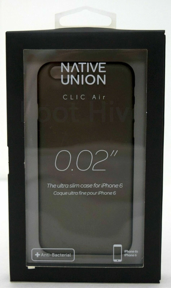 NEW Native Union iPhone 6/6s CLIC Air Ultra Slim SMOKE BLACK Phone Grip Case - Image 1 of 1
