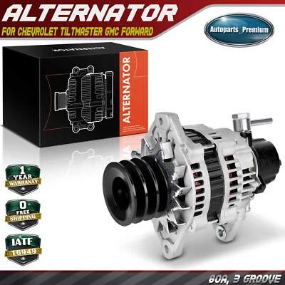 Alternador para Chevrolet Tiltmaster GMC Forward Isuzu NPR 80A 12Volt CW 3-Groove - Imagem 1 de 4