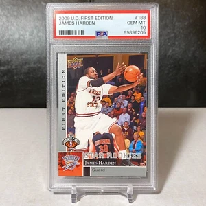 2009 Upper Deck First Edition #188 James Harden Star Rookies RC PSA 10 Gem Mint - Picture 1 of 2